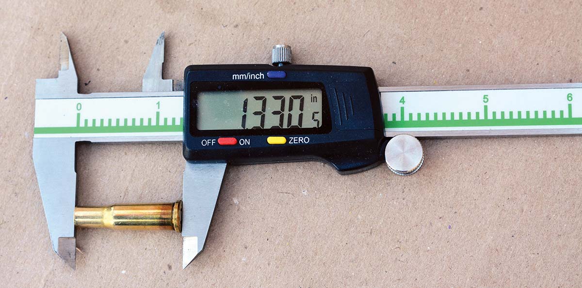 Maximum case length is 1.330 inches.